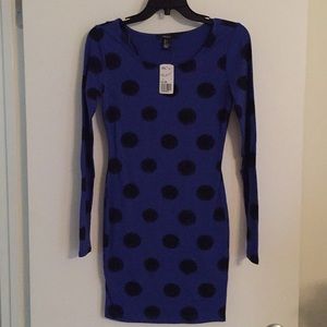 Blue polka dot Forever 21 dress